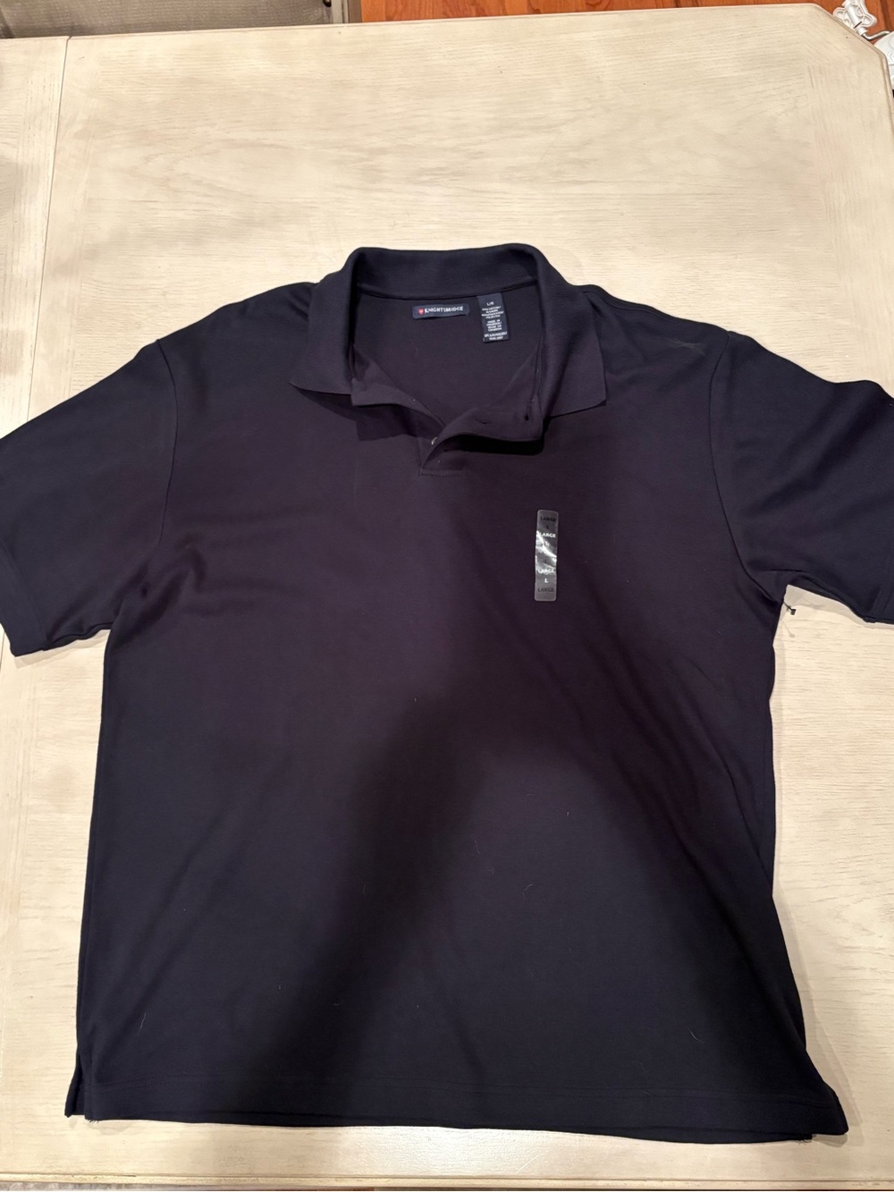Men's Black Performance Polo Shirt - Short Sleeve